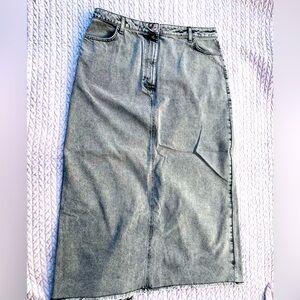 Collusion Classic Gray Denim Skirt